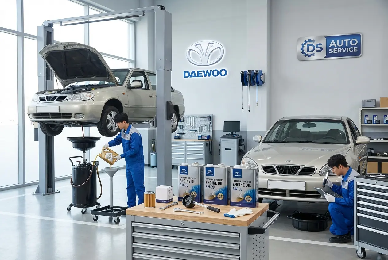 Замена масла в двигателе Daewoo в автосервисе в Жуковском
